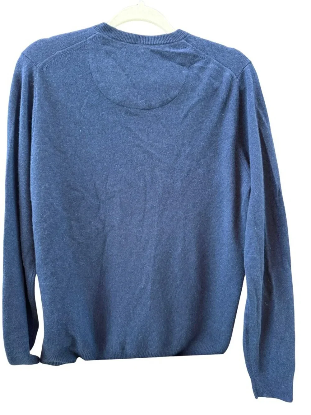 Nordstrom Men's Shop 100% Cashmere V-Neck Sweater Navy M
